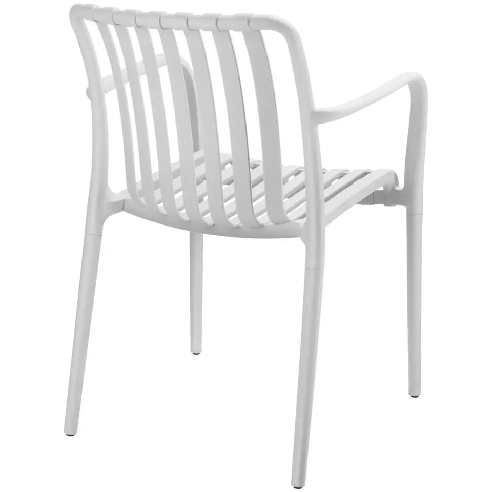Tectake Gartenstühle Alcudia, 2er-Set – wetterfest – stapelbar – Kunststoff