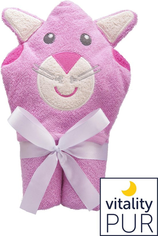 Vitality Pur - Babyhandtuch - 100% Baumwolle - Bademantel Pussycat
