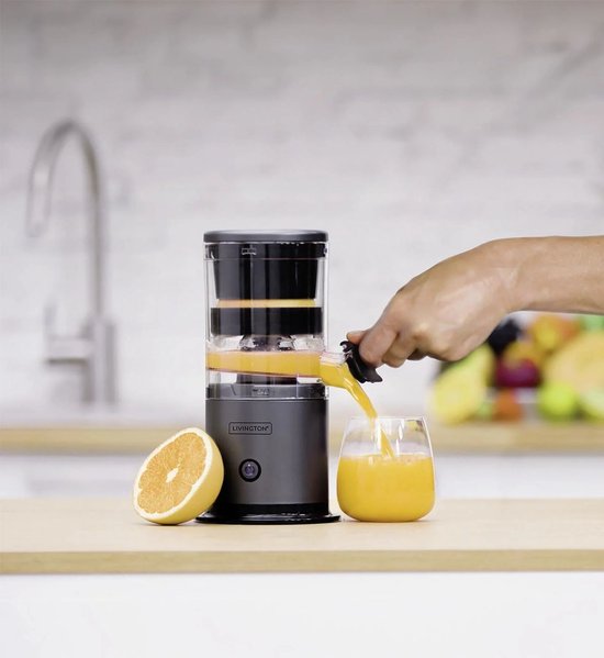 Livington JuiceBoost – tragbarer, batteriebetriebener Entsafter – 250-ml-Auffangbehälter – kabellos – kleiner Entsafter – Entsafter für unterwegs – Slow Juicer für Obst und Gemüse – Fruchtsaft