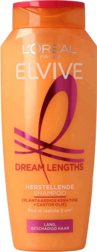L'Oréal Paris Elvive Dream Lengths Shampoo - Für langes, geschädigtes Haar - Regenerierendes Shampoo - 250 ml