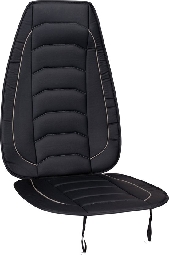 Dunlop Autositzbezug – Universal – Schaumstoffpolsterung – Einfach zu befestigen – Schwarz/Grau