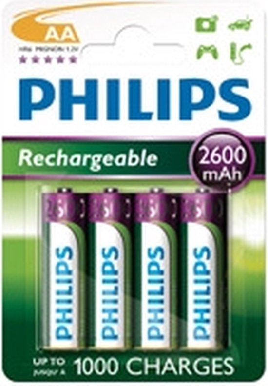 Wiederaufladbare Philips AA-Batterien
