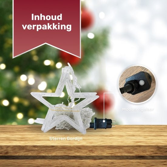 Giftmas Star Curtain - Weihnachtsbeleuchtung - 2.5m