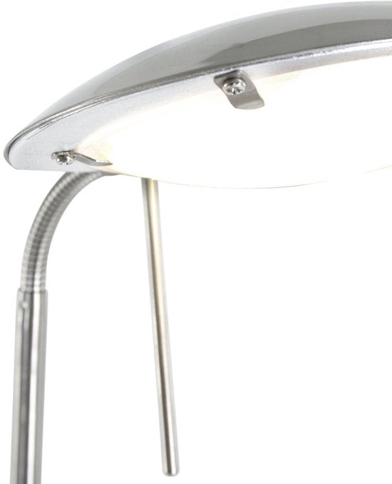 Stahl-Tischlampe Biron 1315ST – Neigbar und verstellbar – Modernes Design – Mexlite – Inklusive 194 cm langem Kabel – Höhe 25–46 cm