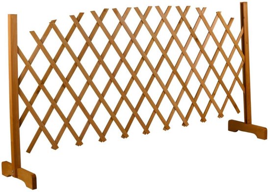 maxxpro Ausziehbares Hundegitter – Ausziehbares Sicherheitsgitter 26–124 cm – für Treppen oder Türöffnungen – Treppengitter ohne Bohren – Hundegitter für drinnen und draußen – Holz – 77 cm hoch