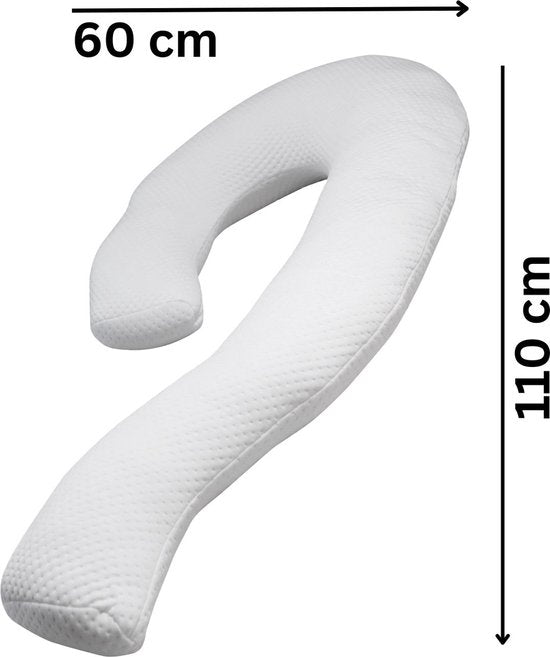 Dreamolino Swan – 2 Stuck – ergonomisches Kissen für Seitenschläfer – 7-in-1-Komfortkissen – stützt und wirkt stabilisierend – Schwangerschaftskissen – Stillkissen – atmungsaktives Körperkissen
