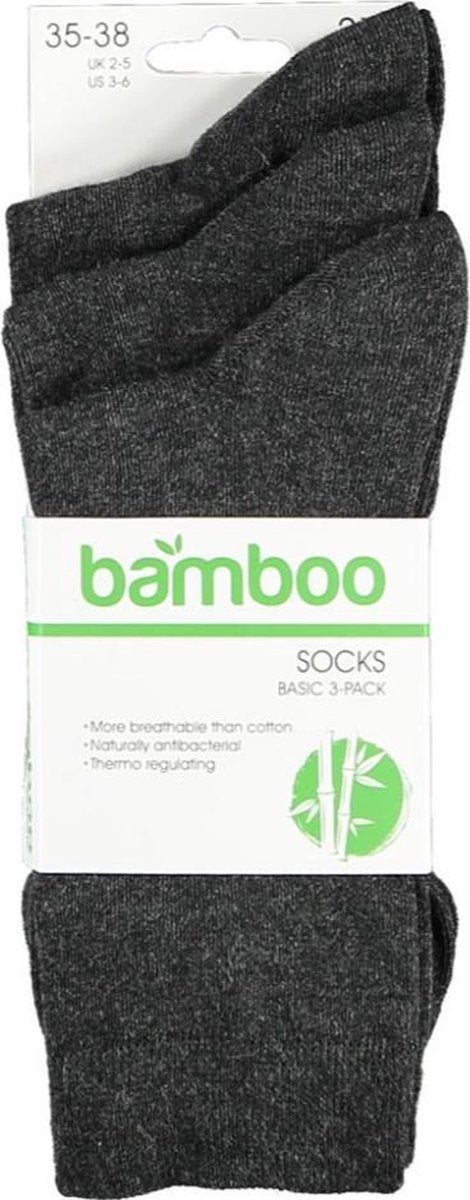 Apollo Bambus-Socken – 3 Paar – Anthrazit – Größe 43–46