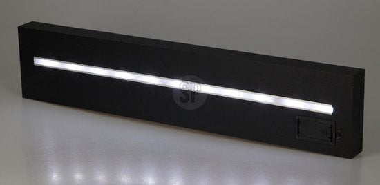 Home&Stylingcollection Wandregal-schwarz-mit-LED-Beleuchtung-60cm