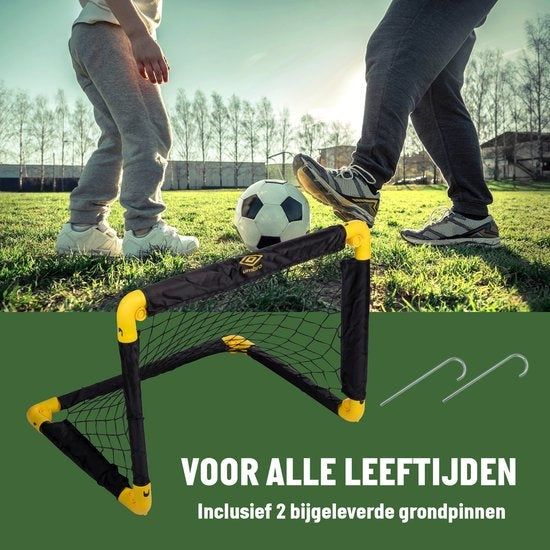 Umbro Fußballtor - faltbares Fußballtor - 50 x 44 x 44cm - Schwarz/Gelb