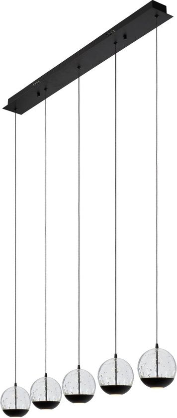 Lucide SENTUBAL – Hängeleuchte – LED, dimmbar – 5 × 5,3 W, 2700 K – Schwarz