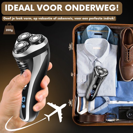 2-in-1-Rasierer für Männer mit Trimmer S1111 + Extra-Scherkopf - Sansbeaute® - Nass & Trocken - Präzisionstrimmer - Elektrisch - Elektrorasierer - Wasserdicht