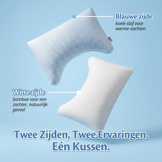 Ella Moon Memory-Foam-Kopfkissen – Kissen 50 x 70 cm – Verstellbares Memory-Foam-Nackenkissen für Seiten- und Rückenschläfer – Ergonomisch und orthopädisch: Lindert Nackenbeschwerden