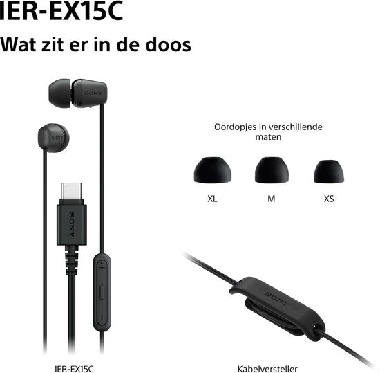 Sony IER-EX15C – In-Ear-Kopfhörer mit USB-C-Anschluss und Mikrofon – Blau