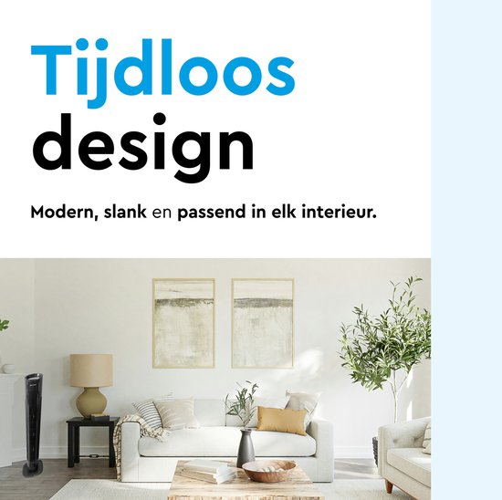 BRASQ - Turmventilator F500 mit Fernbedienung - 80 cm hoch - Timer & Schlafmodus - 50W - schwarz