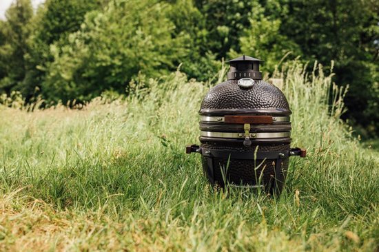 Grizzly Grills Kamado Elite Compact – Ø 33 cm / Ø 13 Zoll – Holzkohlegrill – Kamado – komplett mit Plattenhalter und Ascheschaufel