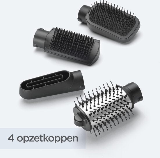 BaByliss Hydro Fusion 4-in-1-Föhnbürste AS774E – 1000 W – Doppel-Ionen-System – Multistyler mit 4 Aufsätzen – Coolshot