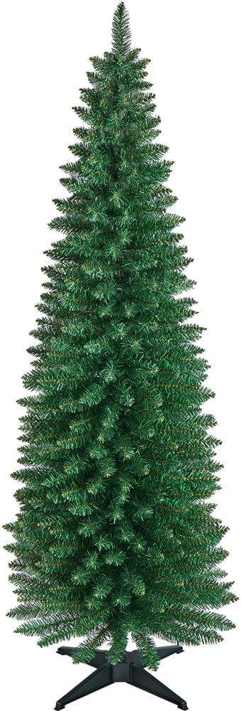 Yaheetech Kunstweihnachtsbaum, schlank, 183 cm – Grün – 390 Zweige mit Ständer