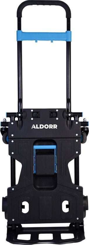 ALDORR 2-in-1 klappbarer Sackkarren und Transportwagen – Tragkraft des Transportwagens max. 150 kg und des Sackkarren max. 75 kg - Zusammenklappbarer Transportwagen – Zusammenklappbarer Möbelroller – Handwagen – Lagerwagen – Möbelroller