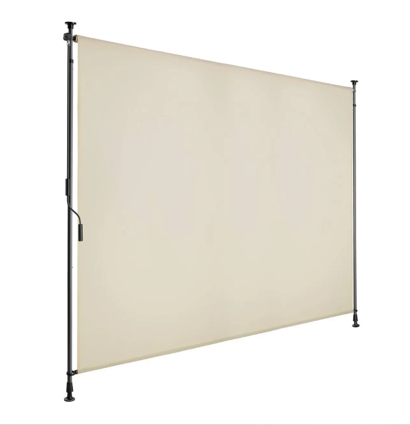tectake Sonnenschutz Taija – Klemmmarkise mit Kurbel – 200 x 310 cm – UV50+ – Beige