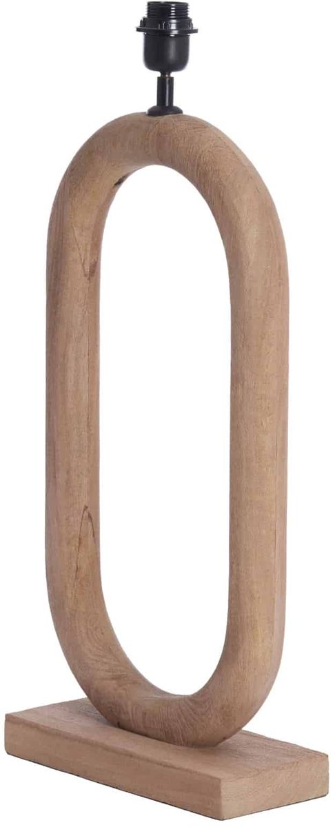 Light & Living Tischleuchte Paceco braun - 30x12x59 cm - Lampenfuß aus Holz - Wohnzimmer | Schlafzimmer