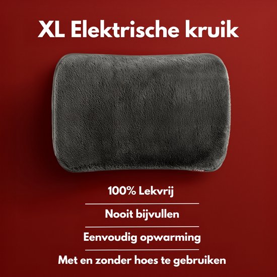 Coozie Elektrische Kanne XL - 1.65L - mit ThermoSoft Hülle aus Plüsch - Wärmende weiche Heißwasserkanne - Heißwasserkanne - Anthrazitgrau