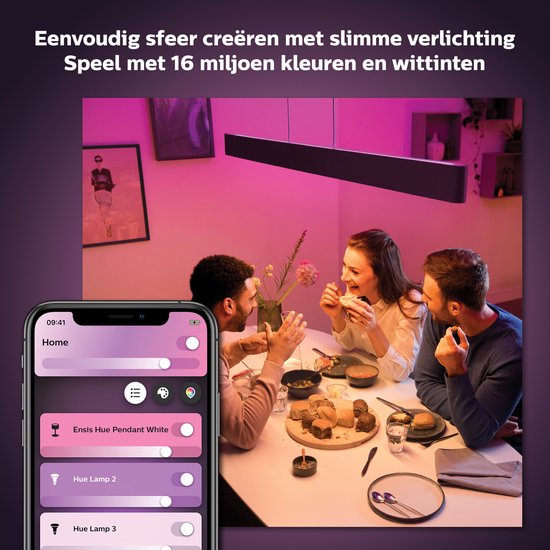 Philips Hue Ensis Hängeleuchte – weißes und farbiges Licht – schwarz