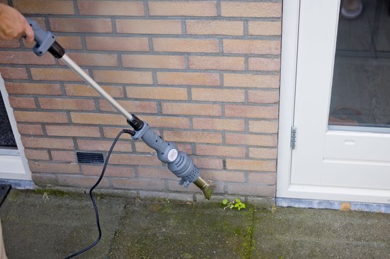 QLT 3-in-1 Elektrischer Unkrautbrenner - BBQ-Anzünder - Farb und Lack brenner - 2000W - Mit 5 Aufsätzen & Rädern