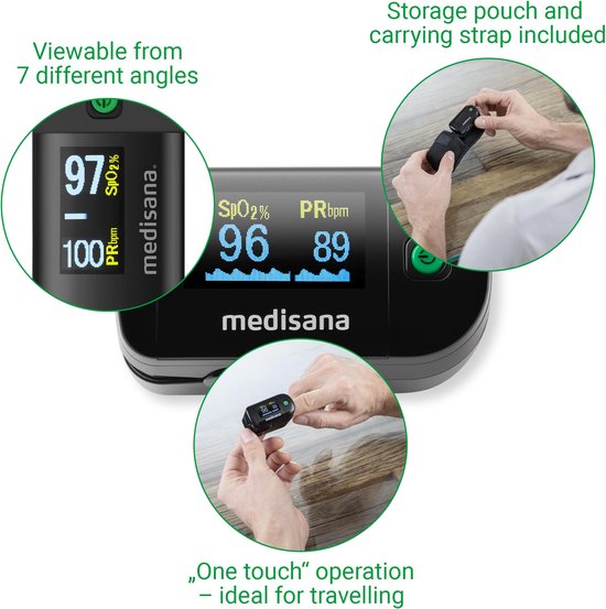 medisana PM 100 – Schwarzes Pulsoximeter
