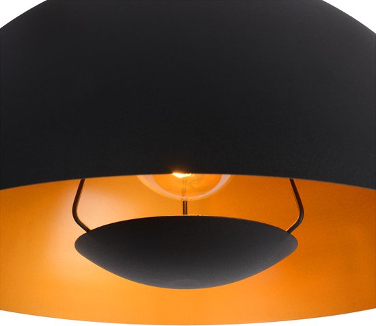Lucide SIEMON – Hängeleuchte – Ø 40 cm – 1xE27 – Schwarz