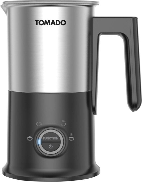 Tomado TMF2401S - Elektrischer Milchaufschäumer - Heißes und kaltes Aufschäumen - Erhitzen - Cappuccinozubereitung - PFAS frei - Edelstahl