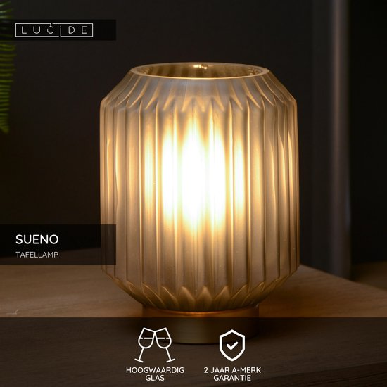 Lucide SUENO – Tischlampe – Ø 13 cm – 1xE14 – Grau