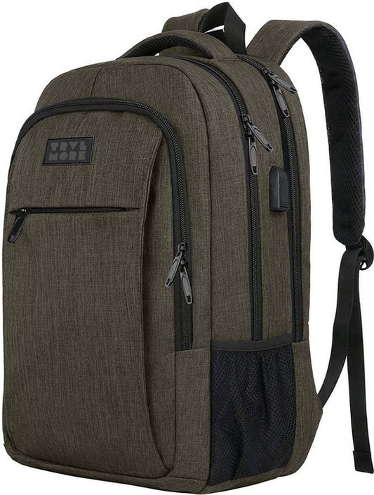 TRVLMORE Rucksack - 28L - 15.6 Zoll - Laptop-Rucksack - Schultasche - Unisex - Spritzwassergeschützt Grün