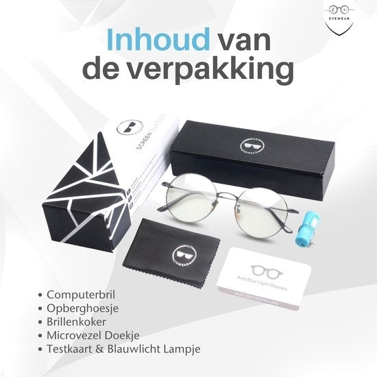 LC Eyewear Computerbrille - Blaulichtbrille - Displaybrille - Metall - Unisex - Schwarz