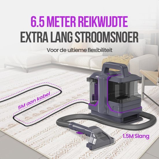 Strex Carpet Cleaner Extra Powerful - Fleckenreiniger / Möbelreiniger / Matratzenreiniger / Sofa-Reiniger - 2 Aufsätze