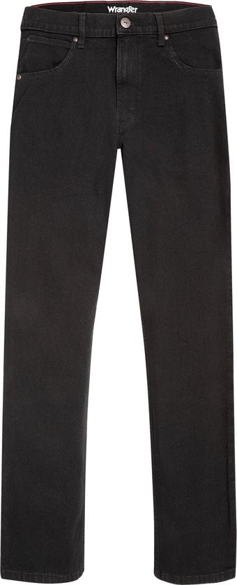 Wrangler STRAIGHT BLACK RINSE Herren-Jeans, Größe 33 x 30