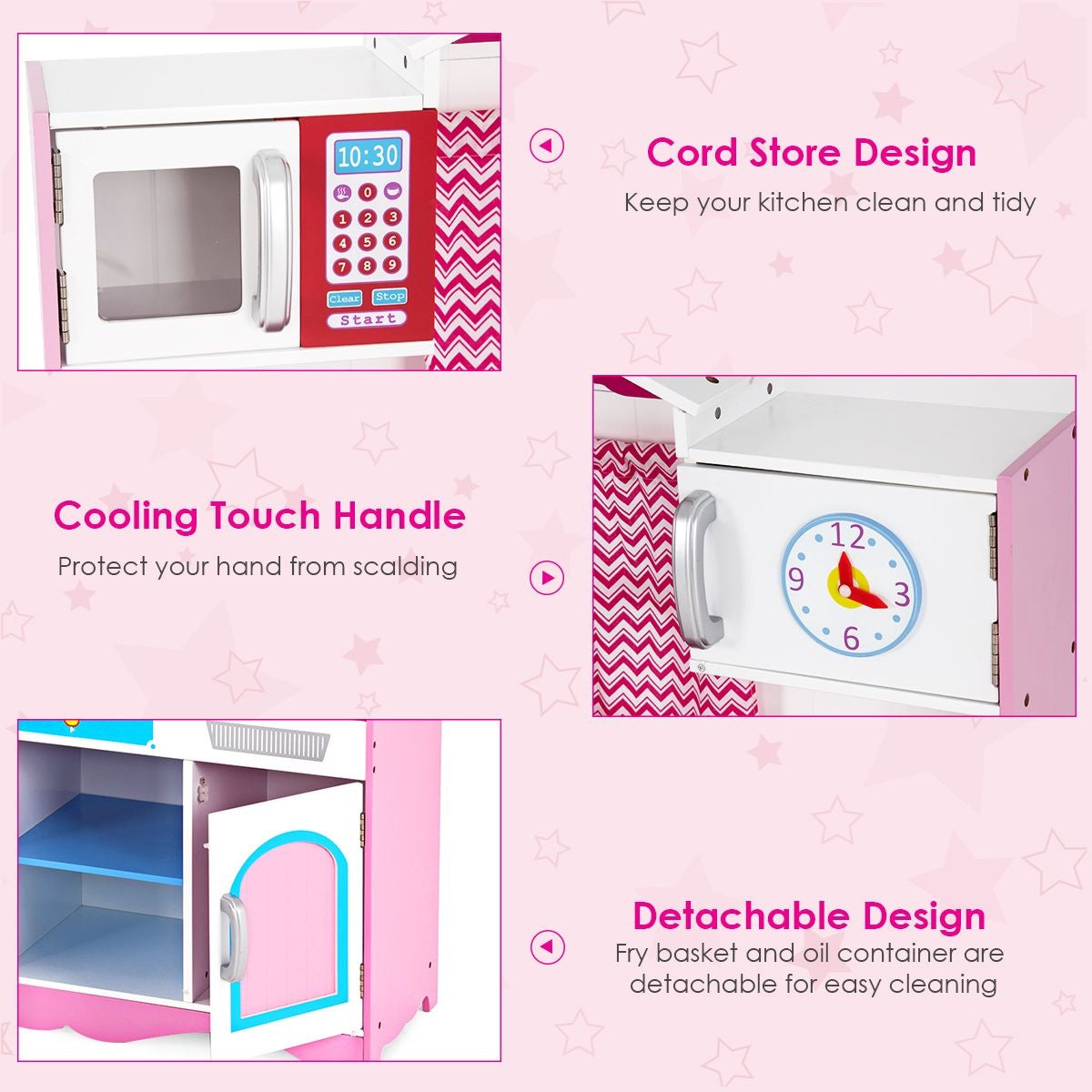 Küste Spielküche - MDF - 82 x 30 x 101 cm - Rosa