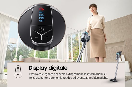 Samsung Jet 75E - 200W - Stabstaubsauger - mit Haustier-Werkzeug - VS20B75AGR1