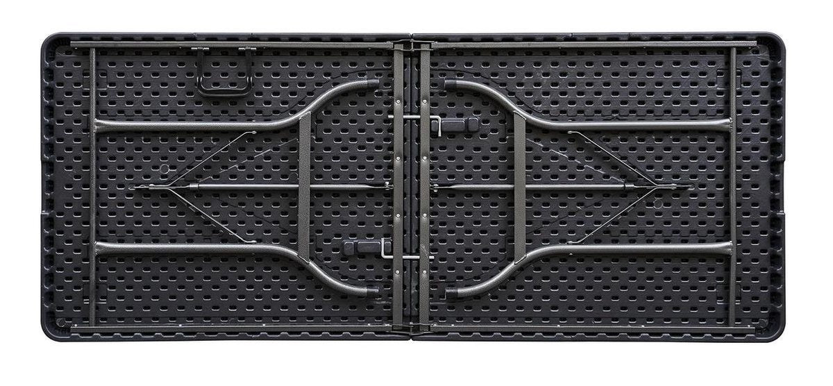 ERRO Klapptisch - Campingtisch - Klapptisch - Klapptisch - Wickerlook - 180x74cm - schwarz