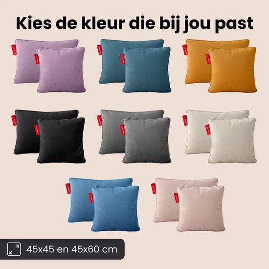 Auronic Wärmekissen - Samt - 45x60 - Kabellos - Wiederaufladbar - Elektrisches Kissen - Infrarot - Schwarz