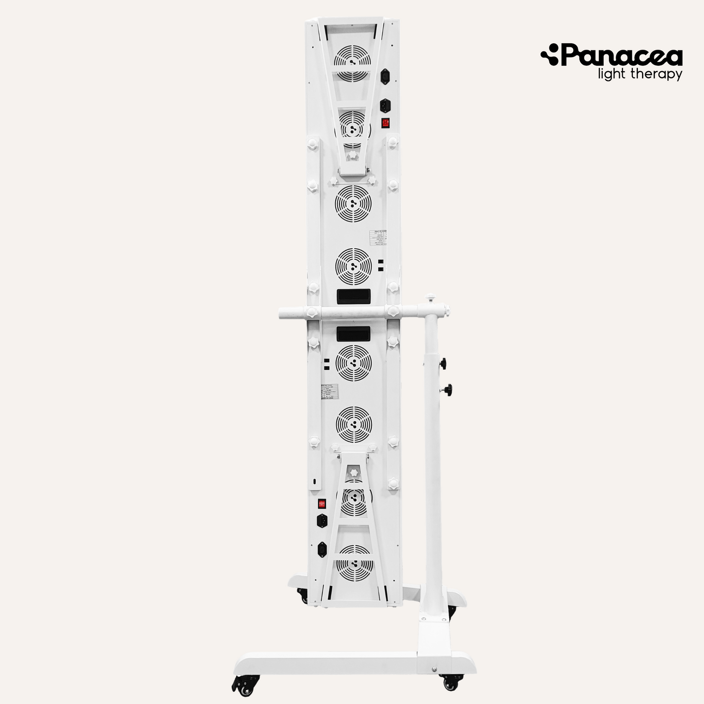 Panacea Light Therapy Mobile Panel Stand - Verstellbare Höhe bis zu 160 cm - Max. 20 kg - Metall - Weiß