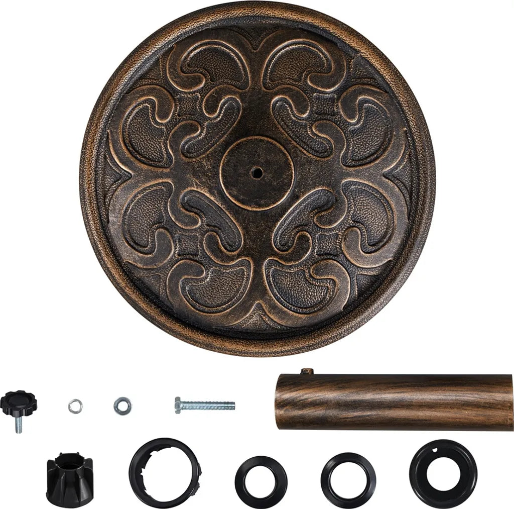 Yaheetech Sonnenschirmständer 10 kg, rund, bronzefarben