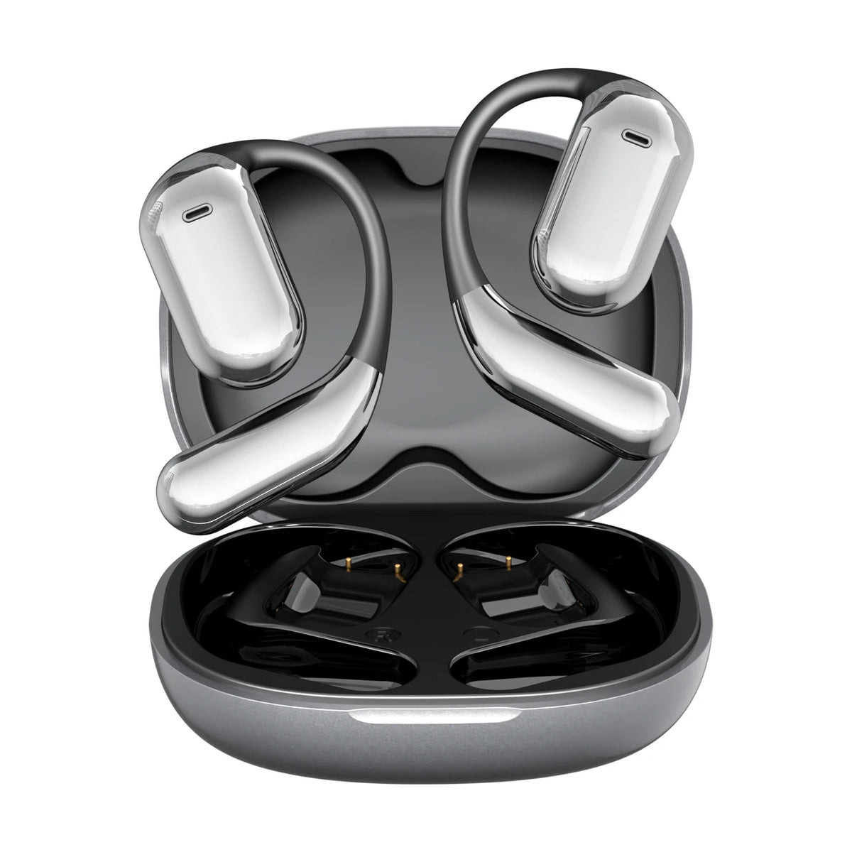 FITTEK YYK Q16 Pro AI Übersetzungs-Ohrhörer – Silbergrau – Bluetooth 5.4, ANC, 40 Stunden Akkulaufzeit