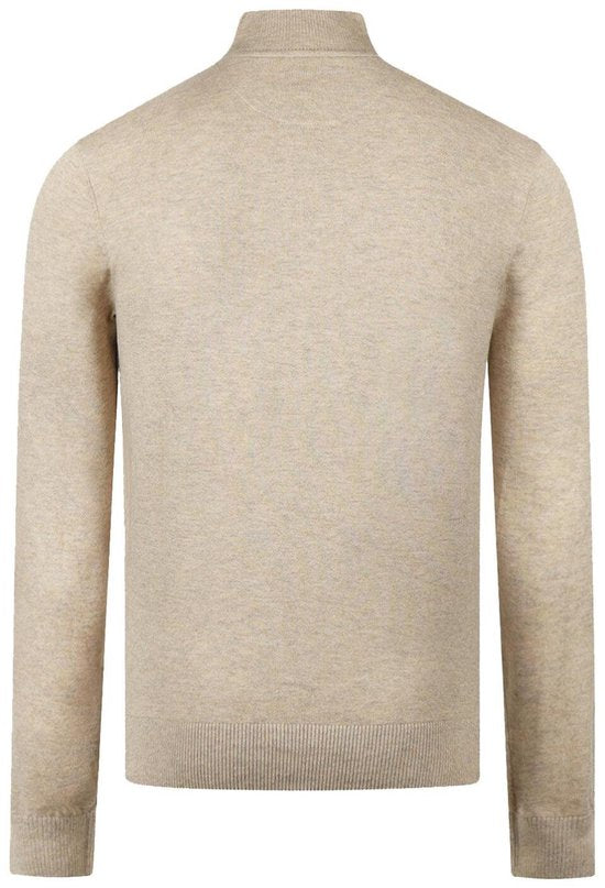 McGregor Half Zip Pullover Merinowolle Struktur Sand - Größe S - Männer - Pullover