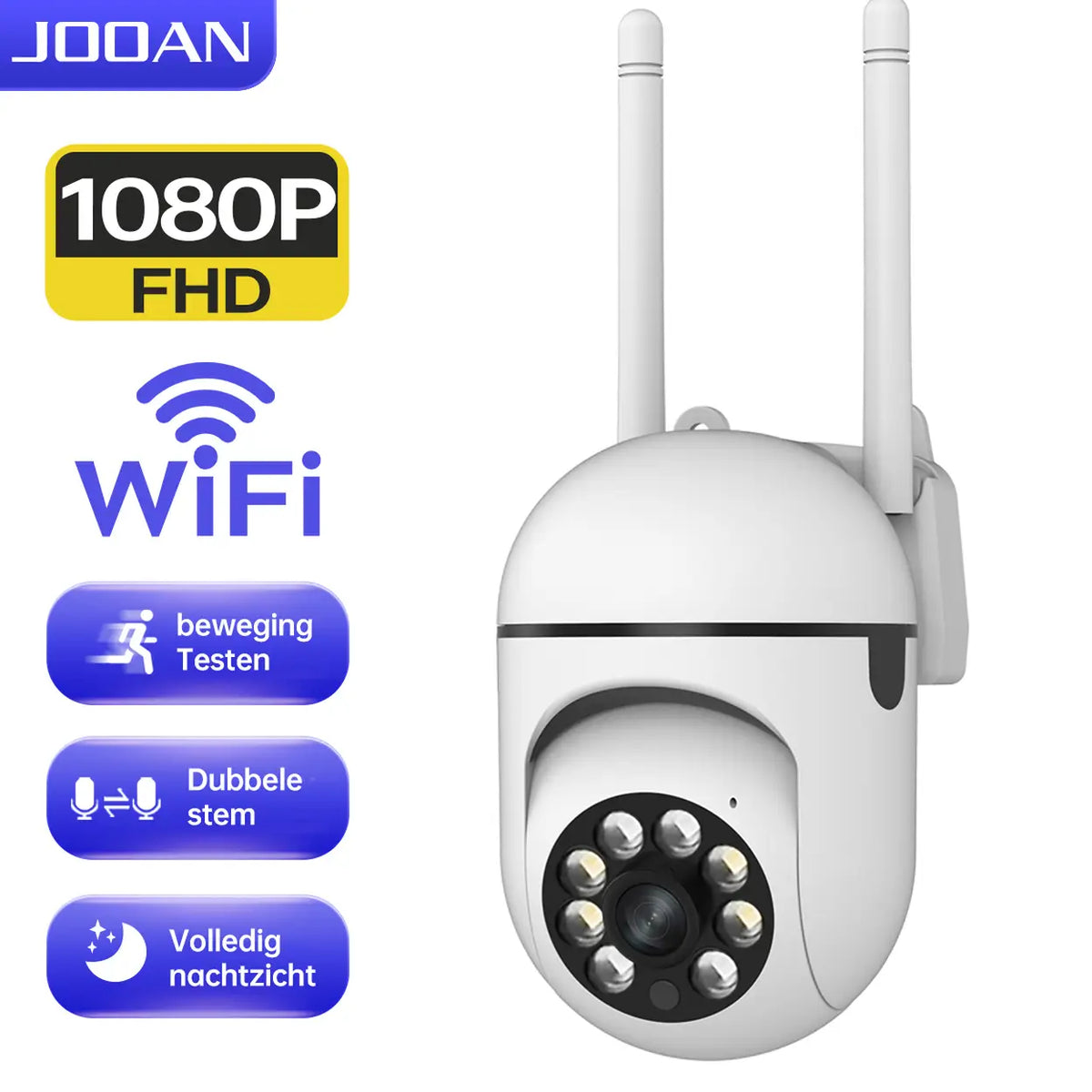 JOOAN A2R-U Außenkamera – 1080p – 2,4-GHz-WLAN – Weiß