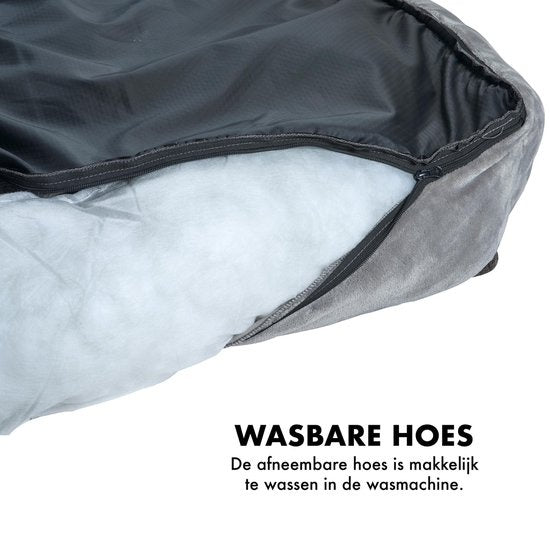 Kustaa Luxus-Hundekorb - 90x69CM - Waschbar - Rutschfest - Superweich - Größe XL - Dunkelgrau