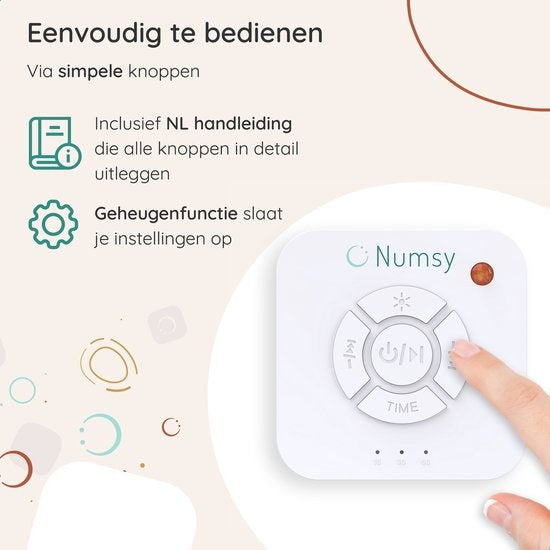 Numsy - White Noise Machine Baby Original 3 - Einschlafhilfe - Weiß