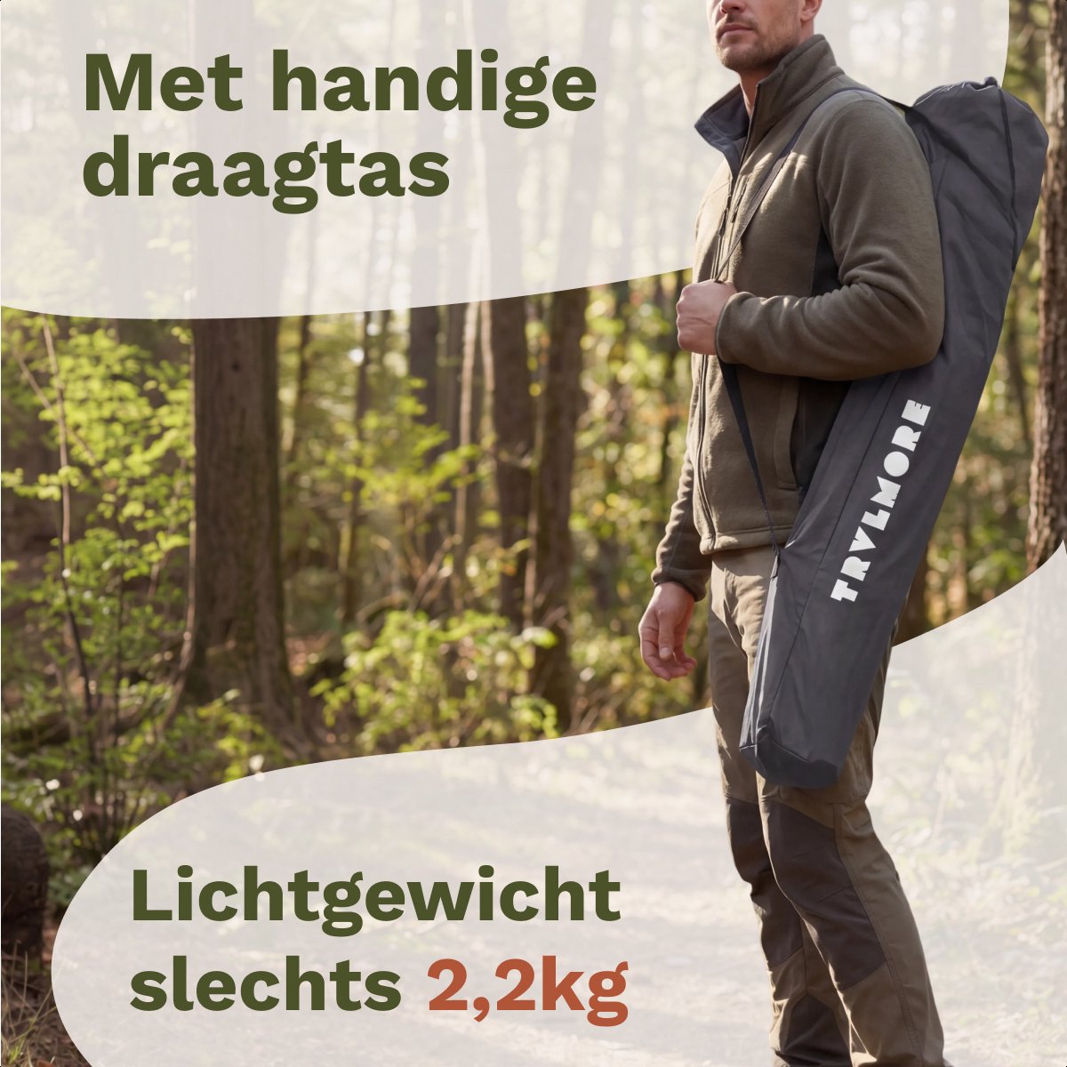 TRVLMORE Campingstuhl – zusammenklappbar – 120 kg Tragkraft – inkl. Tragetasche – Klappstuhl – Angelstuhl – Campingstuhl – Faltstuhl – grau