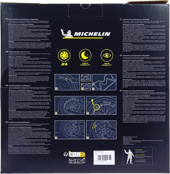 Michelin Radkappen 14 Zoll – schwarz/silber – 4 Stück