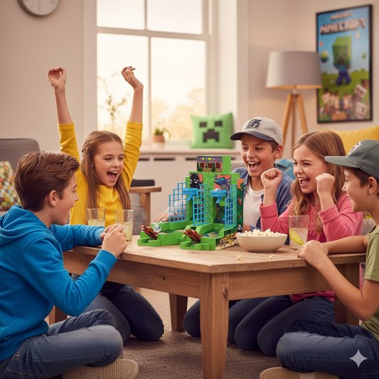 A Ambassador® Minecraft Basketball - Mini-Basketballspiel - Arcade - Elektronisch - 2 Spieler - Begleiter - Maschine - Das große Weihnachtsmannbuch 2025