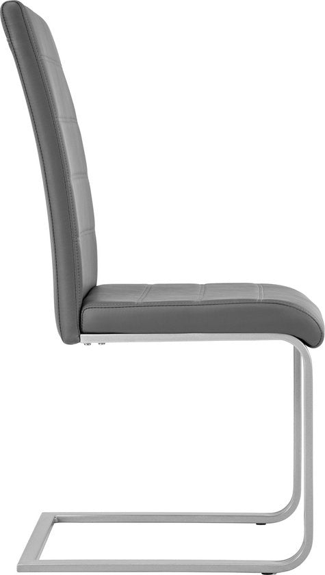 tectake - 2er-Set Esszimmerstühle Bettina grau - 402551
